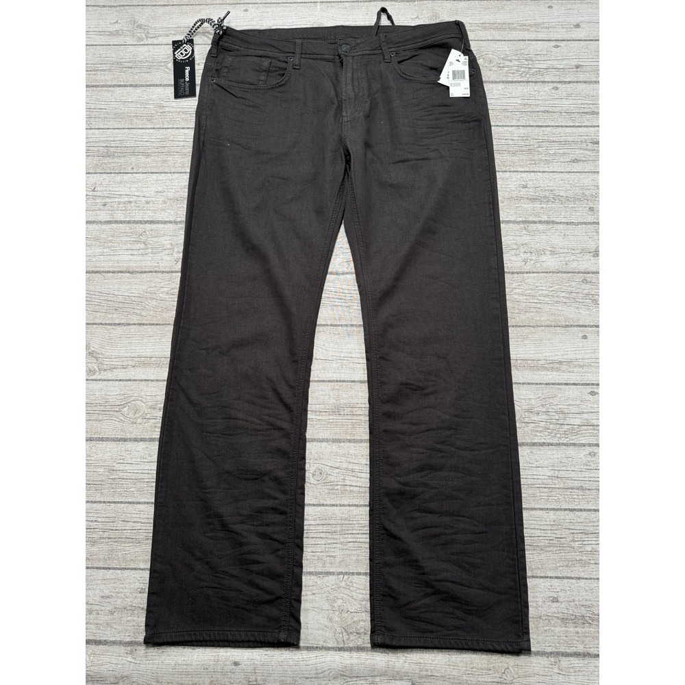 NEW Buffalo David Bitton Jeans Men's 38x32 Charcoal Gray Fred-X Fleece Easy Fit